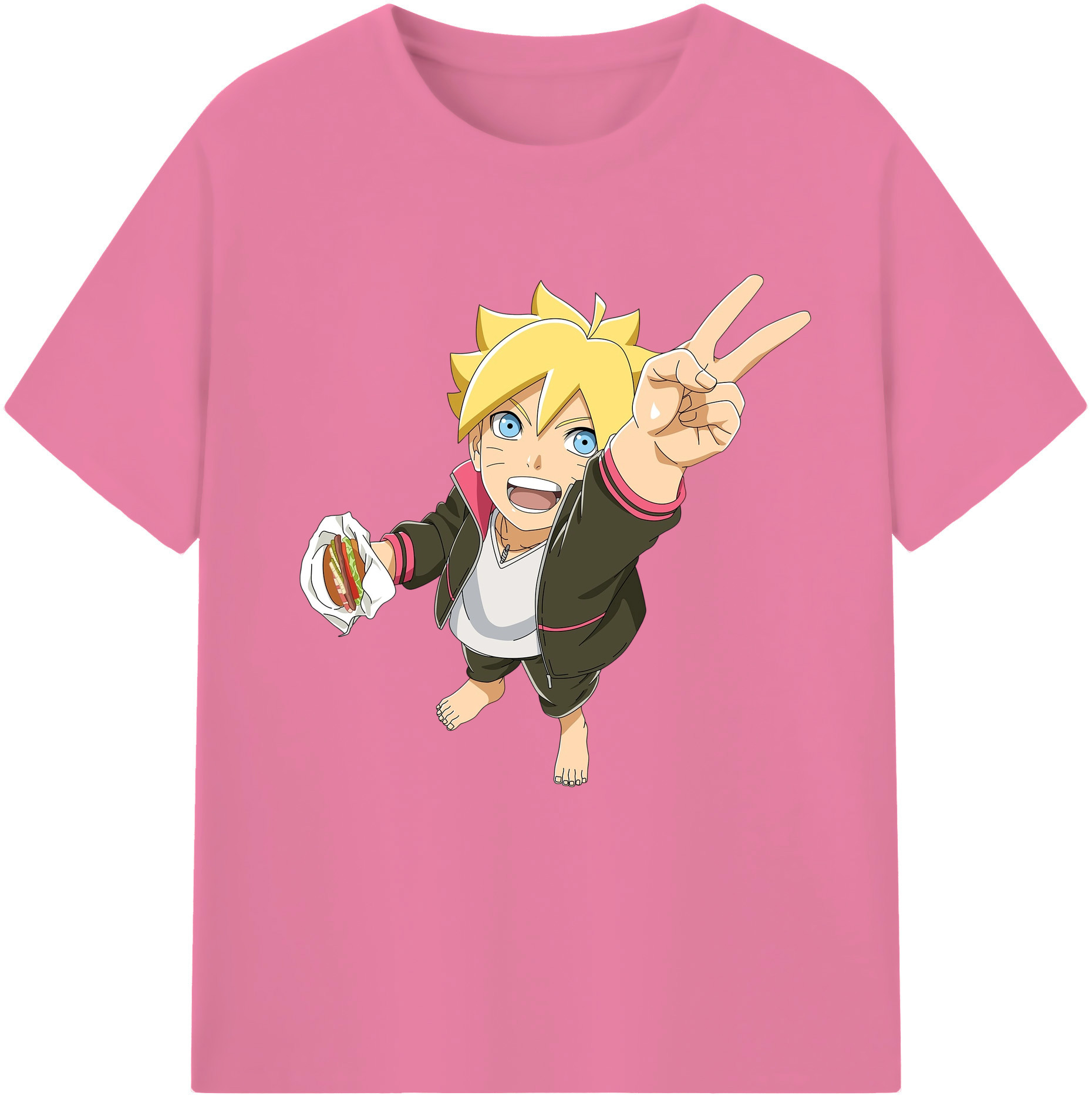 （画像用） NARUTO -ナルト- うずまき ボルト Uzumaki Boruto 綿100％半袖Tシャツ（フロントプリント）